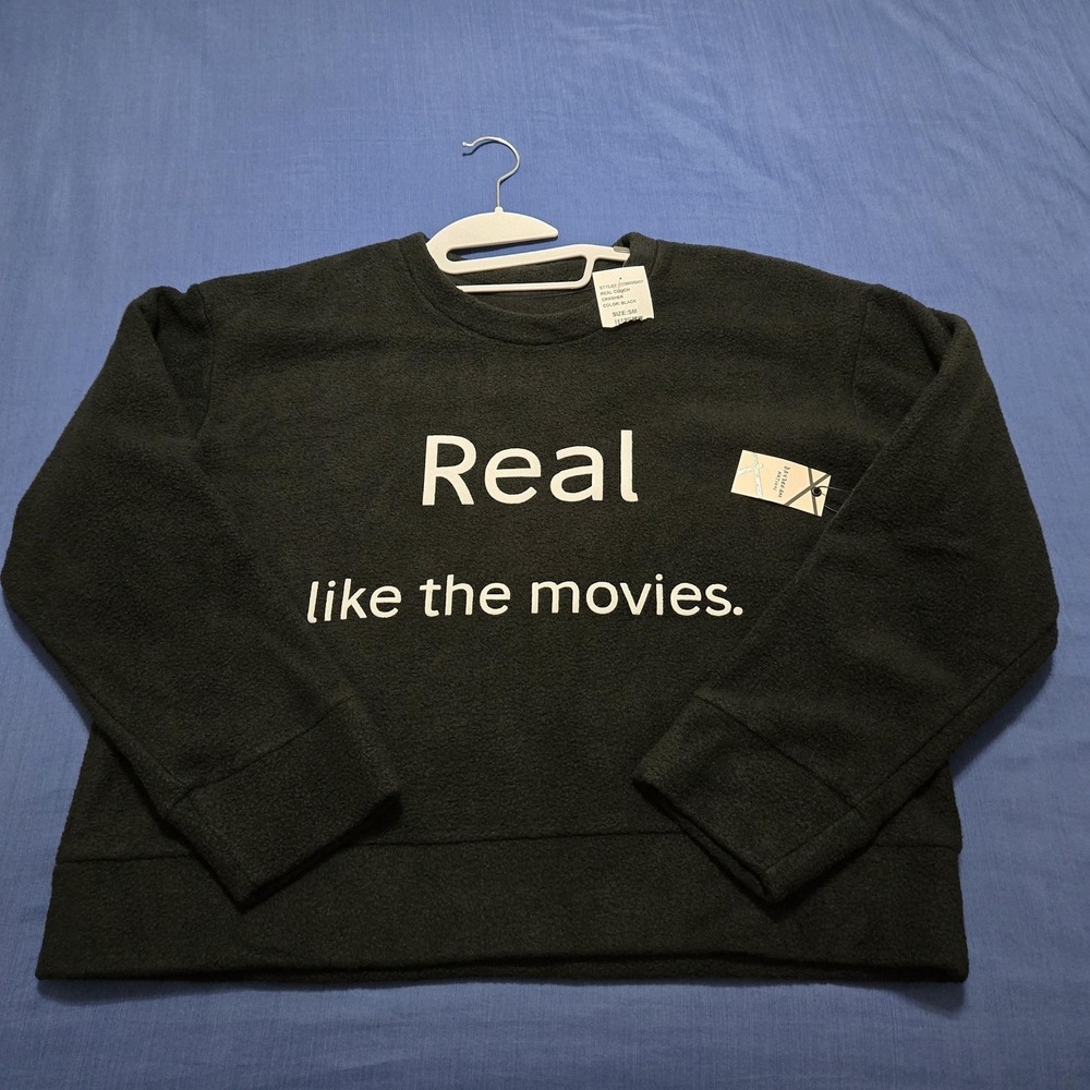 Daydream Nation Sweatshirt Womens Small Black Real Like The Movies Couch Crasher
